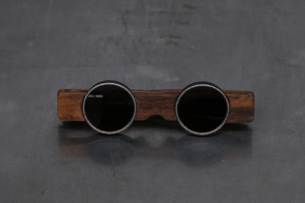 Rigards X UMA WANG Joint Work Wood Frame Glasses RG00UW2 Series Collection RG-RG00UW2-HMZH Redwood × Brown Gray